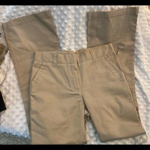 Girls Khaki Tan Uniform Pants 10 Arrow Faded Glory NWOT